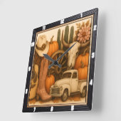 Western Rodeo-Boerderij in het najaar Vierkante Klok (Hoek)