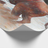 Western Rodeo Bull Land Rustic Cadeaupapier (Hoek)