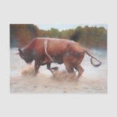 Western Rodeo Bull Land Rustic Tissuepapier (Voorkant)