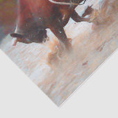Western Rodeo Bull Land Rustic Tissuepapier (Detail)