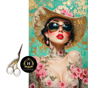 Western Rodeo Chic Decoupage Tissuepapier