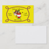 Western Rodeo Clown en Bull Visitekaartje (Voorkant / Achterkant)