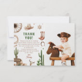 Western Rodeo Cowboy Birthday Bedankkaart (Voorkant)
