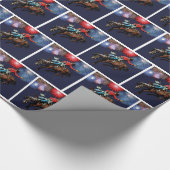 Western Rodeo Cowboy Bronc Rider Vuurwerk Cadeaupapier (Hoek)