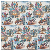 Western Rodeo Cowboy Bronc Riding Event Stof (Swatch)