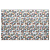 Western Rodeo Cowboy Bronc Riding Event Stof (Fat Quarter)