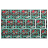 Western Rodeo Cowboy Bronc Riding Faux Leather Stof (Fat Quarter)