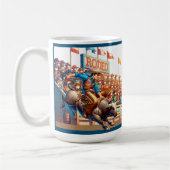 Western Rodeo Cowboy Bull Riding Custom Koffiemok (Links)