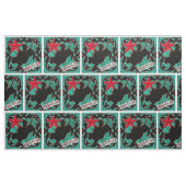 Western Rodeo Cowboy Bull Riding Faux Leather Stof (Fat Quarter)