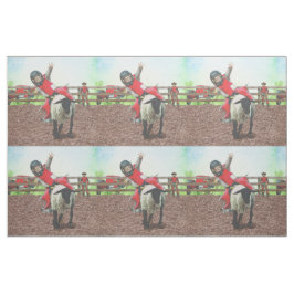 Western Rodeo Cowboy Cowgirl Mutton Busting 9" Stof