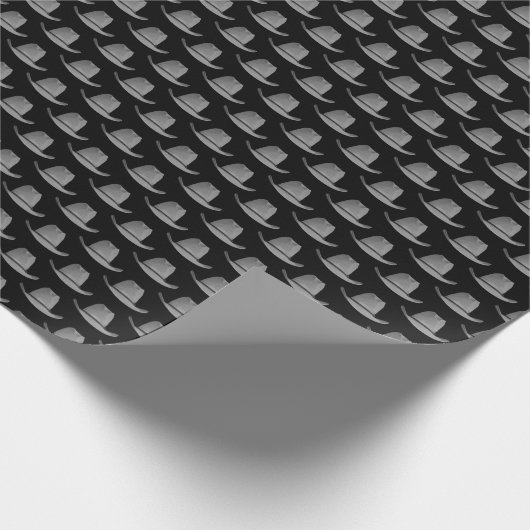 Western Rodeo Cowboy grijs Pet Stropdas Cadeaupapier (Hoek)