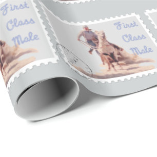 Western Rodeo Cowboy Kalf Roping cadeaupapier