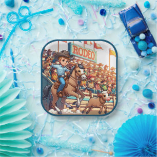 Western Rodeo Cowboy Kalf Roping Papieren Bordje