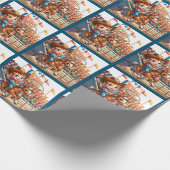 Western Rodeo Cowboy Roping Cadeaupapier (Hoek)