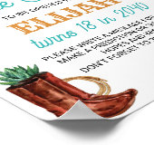 Western Rodeo Cowboy Verjaardag Tijd Capsule teken Poster (Hoek)