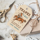 Western Rodeo Cowboy Verjaardagscadeau Label Cadeaulabel
