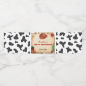 Western Rodeo Cowboy Verjaardagswaterflesetiket Waterfles Etiket (Enkel label)