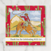  Western Rodeo Cowboy Wild West Bedankjes Labels (Voorkant)