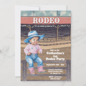 Western Rodeo Cowgirl 1e Verjaardag Kaart (Voorkant)