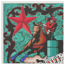 Western Rodeo Cowgirl Barrel Racing Faux Leather