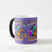 Western Rodeo Cowgirl Vibes en Paard Magische Mok (Voorkant links)