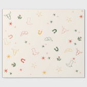 Western, Rodeo, Cowgirl wrapppapier Cadeaupapier (Vlak)