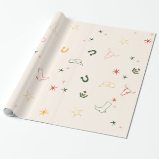 Western, Rodeo, Cowgirl wrapppapier Cadeaupapier