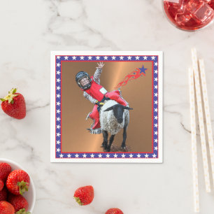 Western Rodeo Mutton Busting Cowboy Kind Servet