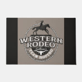 Western Rodeo Old West Steer Roping Personeel Deurmat (Voorkant)