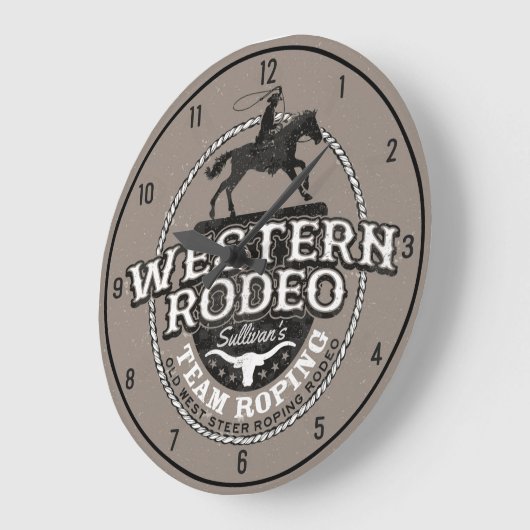 Western Rodeo Old West Steer Roping Personeel Grote Klok (Hoek)
