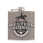 Western Rodeo Old West Steer Roping Personeel Heupfles (Voorkant)