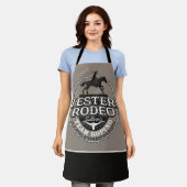 Western Rodeo Old West Steer Roping Personeel Schort (Gedragen)