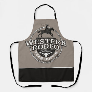 Western Rodeo Old West Steer Roping Personeel Schort