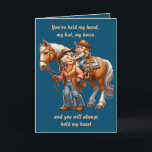 Western Rodeo Paard Cowgirl Grootmoeder Custom Kaart<br><div class="desc">Kunst door Dancing Cowgirl Design voor de Rodeo Days Store.</div>