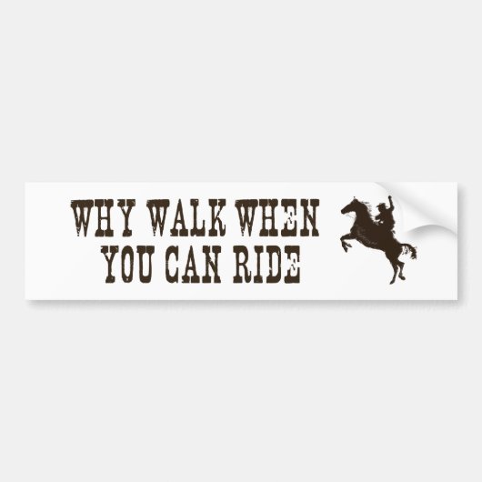 Western - rodeo - paardenthema bumperstickers (Voorkant)