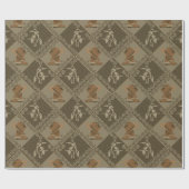 Western Rodeo Pattern met Cowgirl Boots en Bull Cadeaupapier (Vlak)