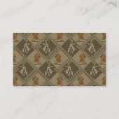 Western Rodeo Pattern met Cowgirl Boots en Bull Visitekaartje (Voorkant)