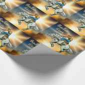 Western Rodeo Star Bronc Rider Wrapping Paper Cadeaupapier (Hoek)