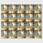 Western Rodeo Star Bronc Rider Wrapping Paper Cadeaupapier (Vlak)
