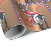 Western Rodeo Star Mutton Busting Kind Cadeaupapier (Rol Hoek)