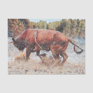 Western Rodeo Stier Country Cowboy Vintage Landeli Tissuepapier