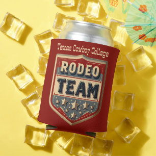 Western Rodeo Team Emblem Personaliseer Team enNaa Blikjeskoeler