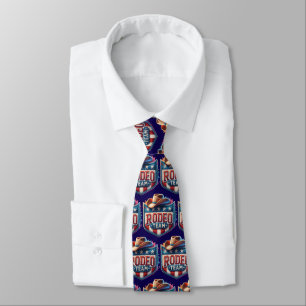 Western Rodeo Team Rood Wit en Blauw Stropdas
