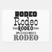 Western Rodeo Typografie Inpakpapier Vel (Voorkant 3)