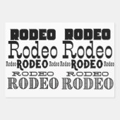 Western Rodeo Typografie Inpakpapier Vel (Voorkant 2)
