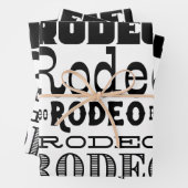 Western Rodeo Typography Inpakpapier Vel (In situ)