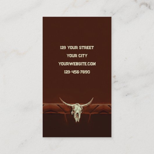 Western Rodeo Visitekaartje (Achterkant)