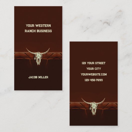 Western Rodeo Visitekaartje (Voorkant / Achterkant)