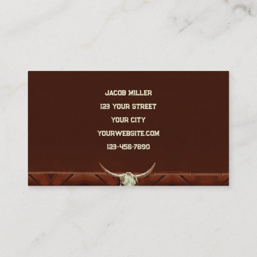 Western Rodeo Visitekaartje (Achterkant)
