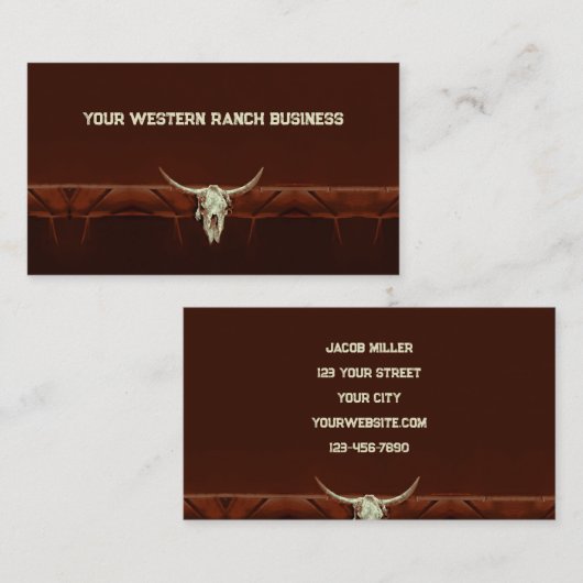 Western Rodeo Visitekaartje (Voorkant / Achterkant)